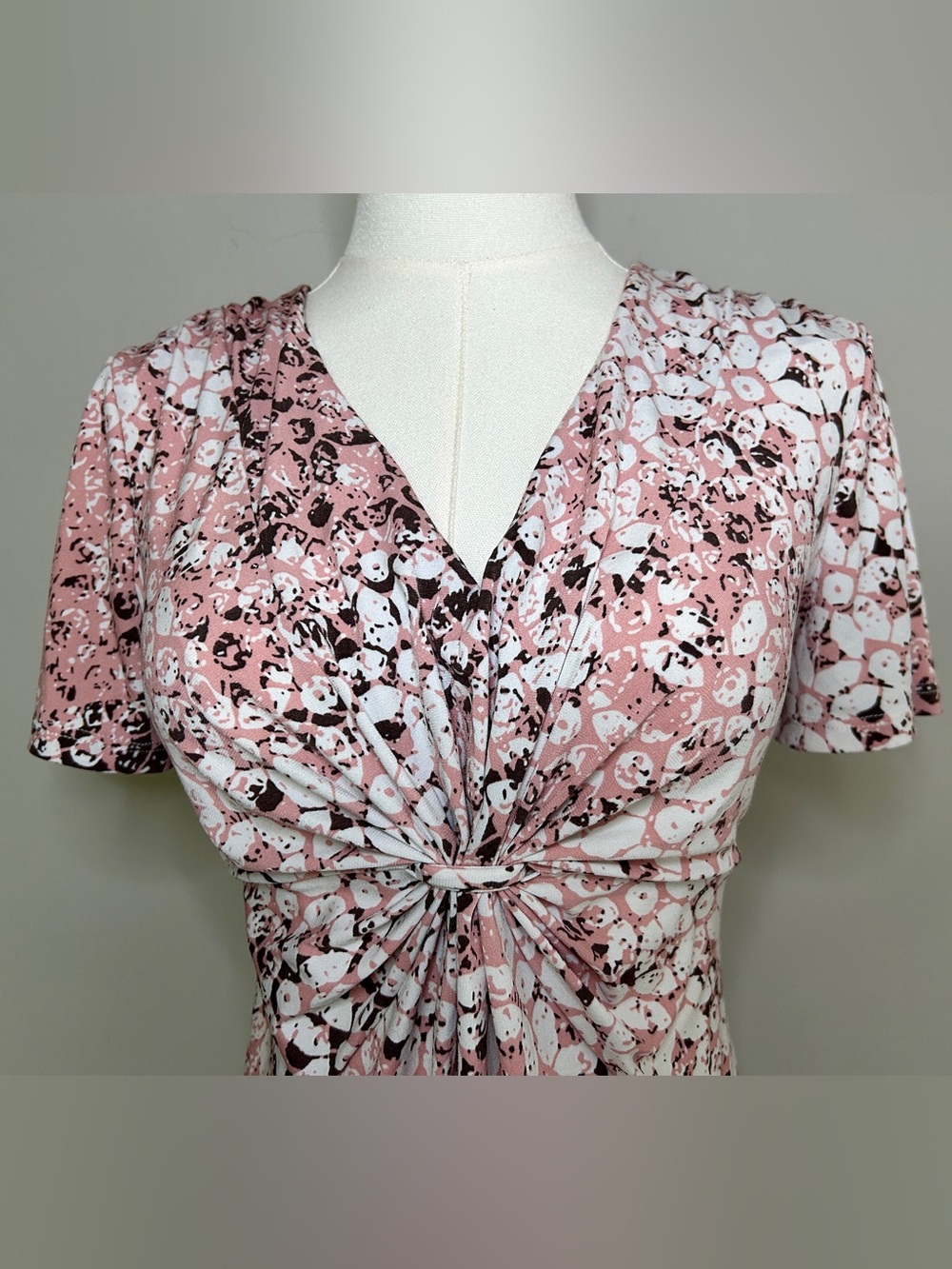 Y2K DAISY FUENTES Babydoll Brown Pink Blouse Top Coquette Preppy Mall Girl Sz M - Picture 4 of 11